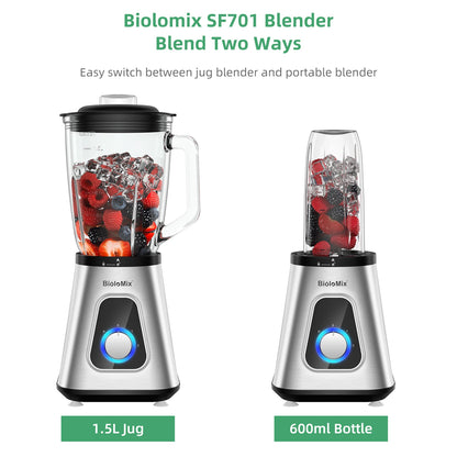 MixNJuice 1300W Smoothie Blender – Personal & Family Use