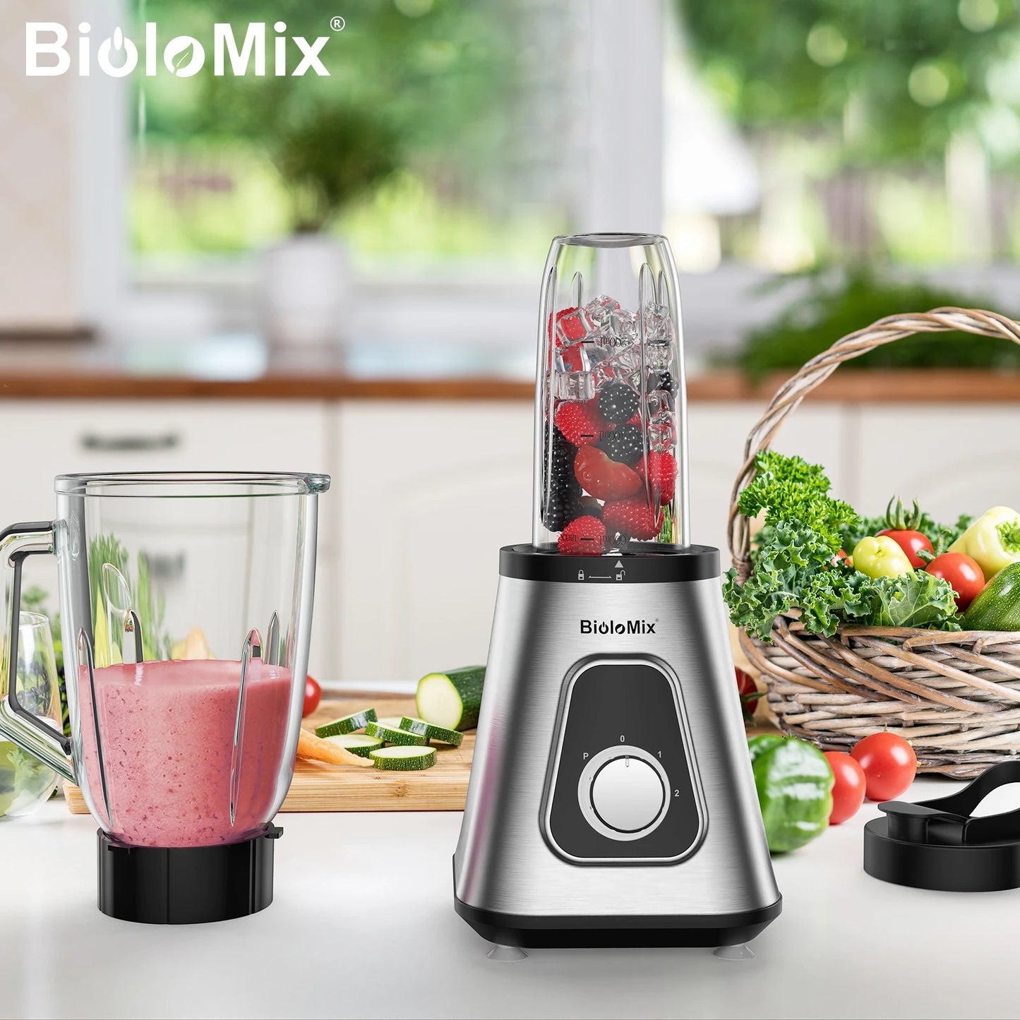 MixNJuice 1300W Smoothie Blender – Personal & Family Use