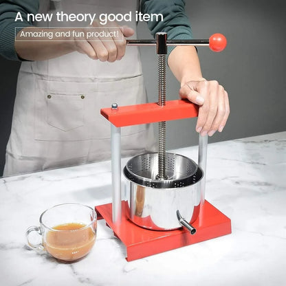 MixNJuice Manual Fruit & Wine Press – 1.6 Gal Stainless Steel