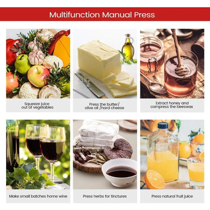 MixNJuice Manual Fruit & Wine Press – 1.6 Gal Stainless Steel